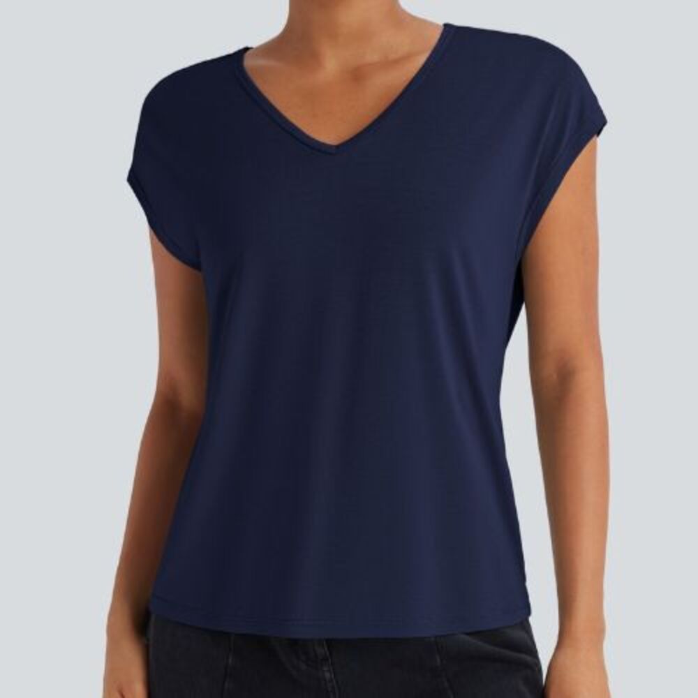 Halara Navy Blue Soft Stretchy V Neck Dolman Tee Size XL